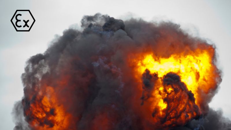 Explosie en ATEX-logo