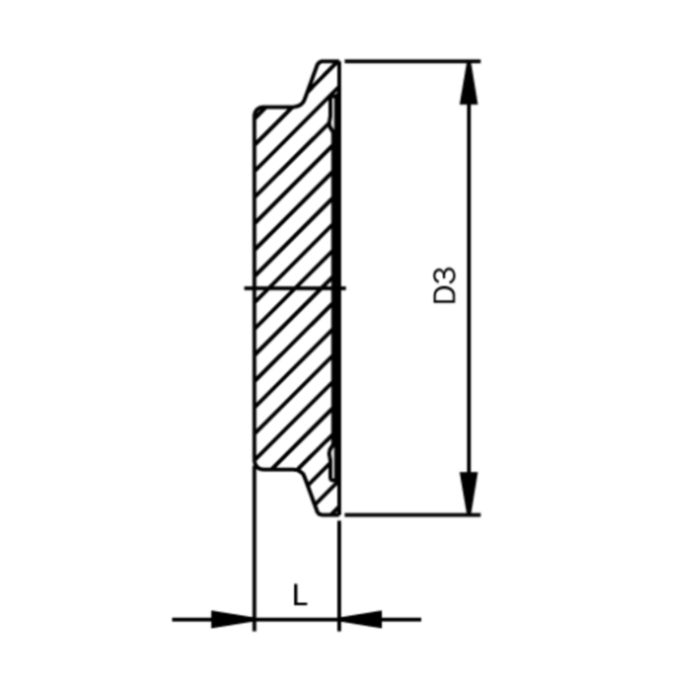 Aseptische DIN-Clamp-blindvoeringklem, 11864-3, serie A