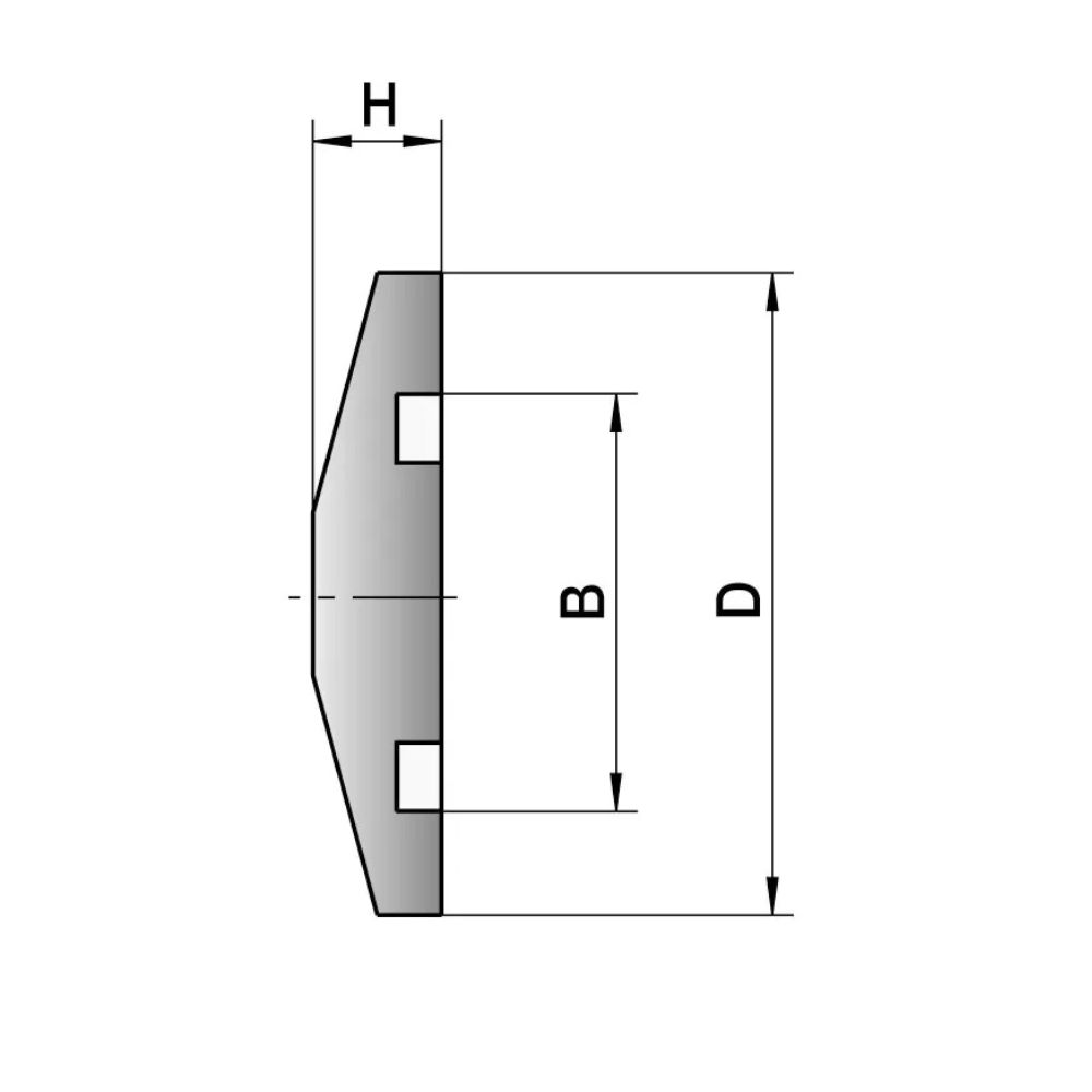 Vacuümblindflens, KF