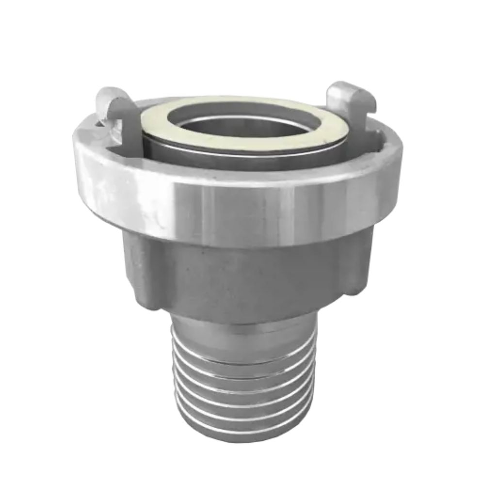 Robuuste draaibare Storz-koppeling met slangpilaar, gemaakt van gesmeed aluminium. Wordt gebruikt voor watervoorziening en pompsystemen. Bestel vandaag nog!