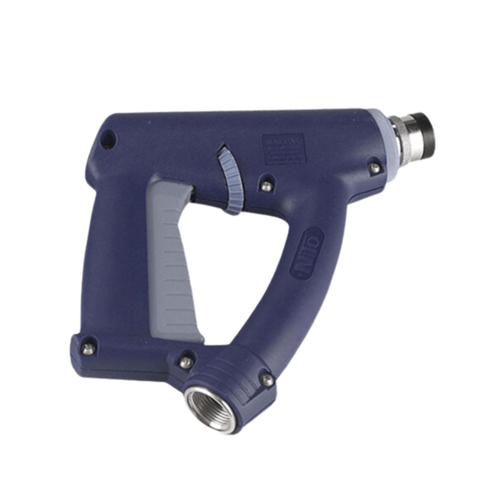 Nito II-combi-industriepistool met 3/4” binnendr. & 1/2” koppelingsbehuizing. Instelbare straal, max. 25 bar, +90 °C. Voor spoelen en reinigen. Bestel hier!