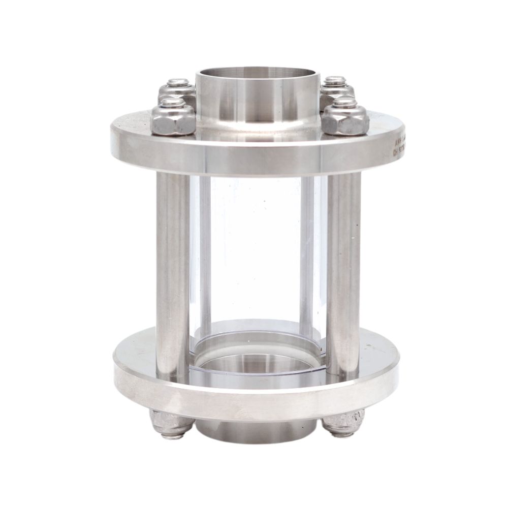 Ons In-line kijkglas met lasuiteinden, DS/SMS/ISO is gemaakt van AISI 316-staal en borosilicaatglas. Bestand tegen 10 bar, max. 120 °C. Bestel hier via onze webshop!