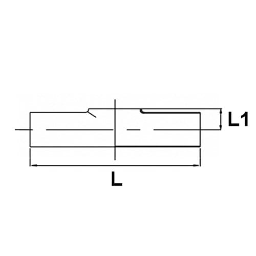 T-stuk, DS/SMS, korte aftakking