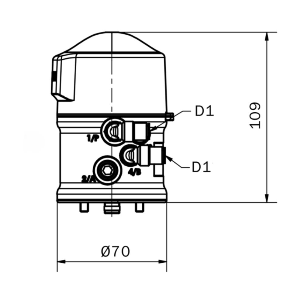 Besturingseenheid voor AWH-actuator, lucht/lucht