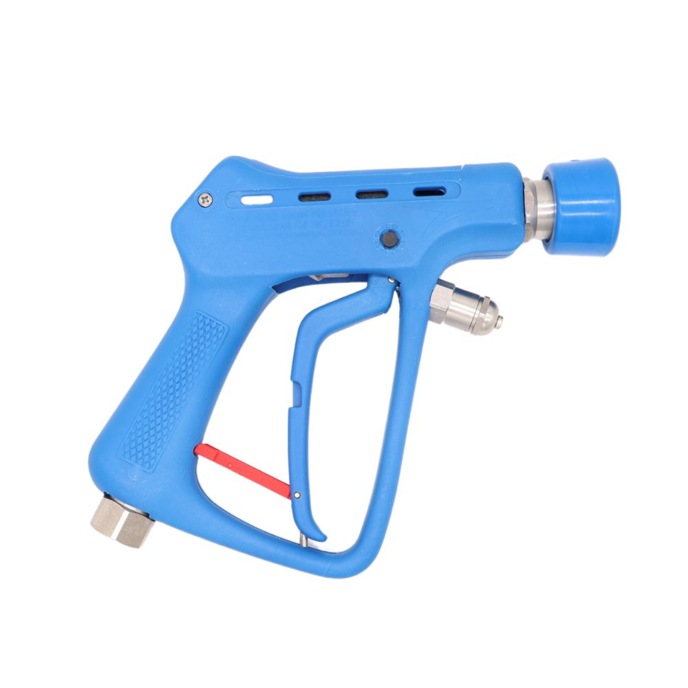 ST 3100 spuitpistool met snelkoppeling voor lagedrukreiniging. Ergonomisch ontwerp, gedempte trekker en roestvrije kleppen. Tot +150 °C en 60 bar. Bestel hier!