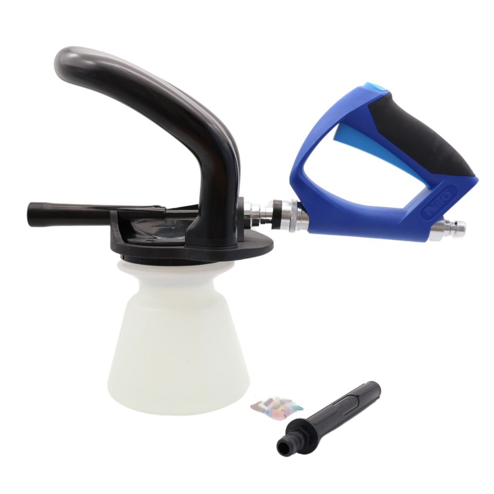 Ergonomisch spuitpistool met een reservoir van 1,4 L & 1/2”-schroefdraad. Licht van gewicht, traploze regeling en chemisch bestendig.10 bar % +40 °C. Bestel nu!