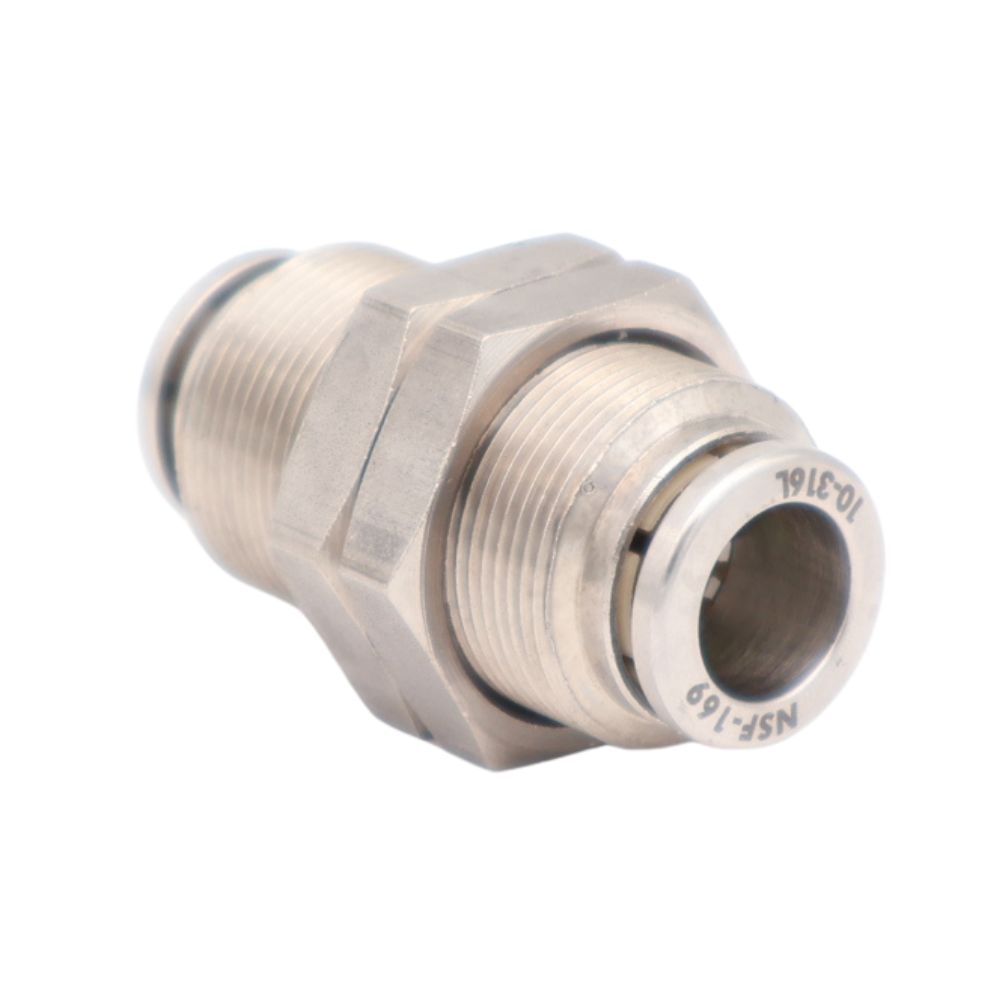 Push-in schotdoorvoer gemaakt van roestvrij staal AISI 316. Inclusief Viton-pakking. Geschikt voor persluchtslangen. Bestel hier via de webshop!