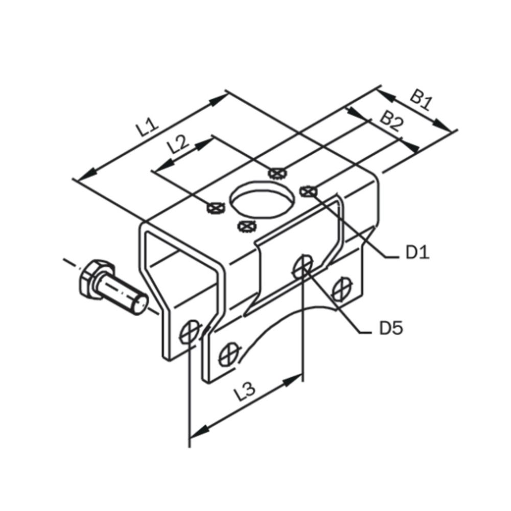 Montagebeugel voor AWH-actuator, versterkt