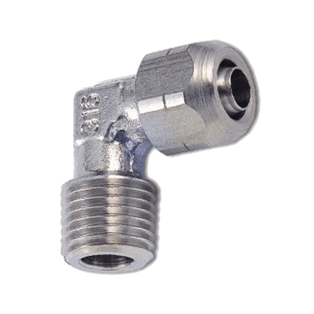 Push-on knie met BSPT-buitendraad, gemaakt van roestvrij staal AISI 316. Lange levensduur en hoge hygiënestandaard. Geschikt voor lucht, water en levensmiddelen. Bestel hier!