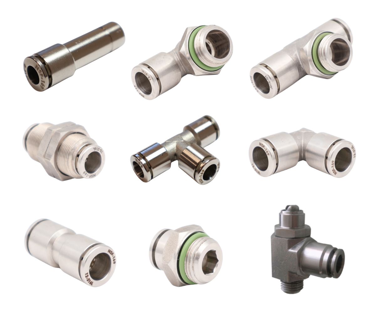 Breed assortiment robuuste push-in-fittingen, gemaakt van RVS. Geschikt voor diverse toepassingen binnen de procesindustrie. Bekijk hier het assortiment!
