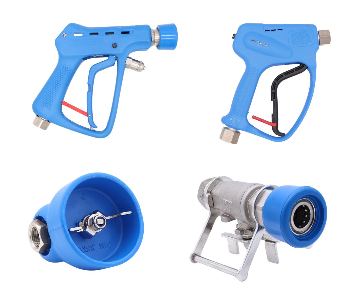 Bekijk ons assortiment slijtvaste lagedrukpistolen voor het efficiënt reinigen van machines en apparatuur in de procesindustrie. Klik hier!