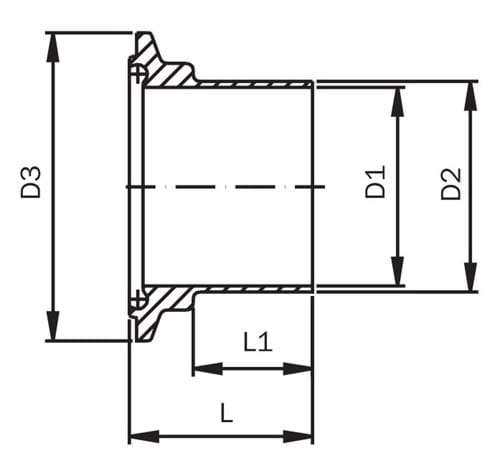 DIN-Clamp-moer, 11864-3, serie C