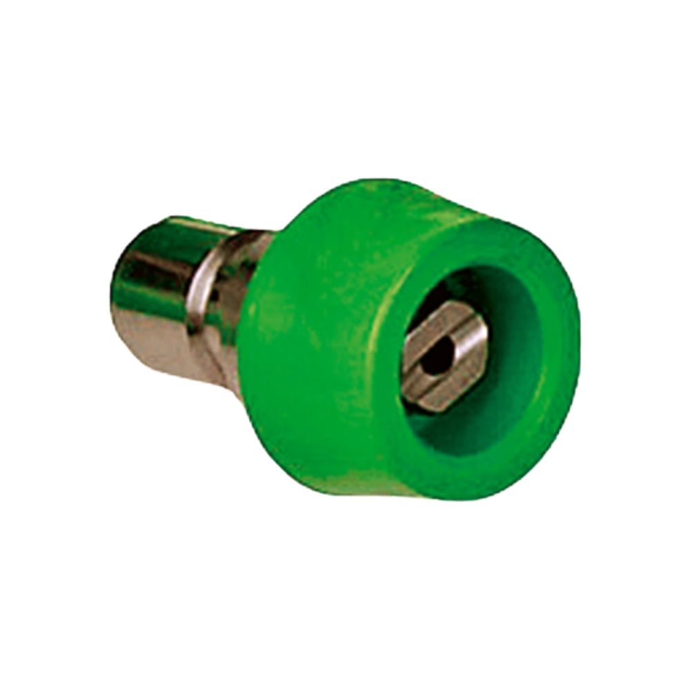 Spoelinzetstuk met groene code, RVS spuitmond en koppelingsmof. De beschermer van composiet zorgt voor duurzaamheid. Voor professionele reiniging. Bestel hier!