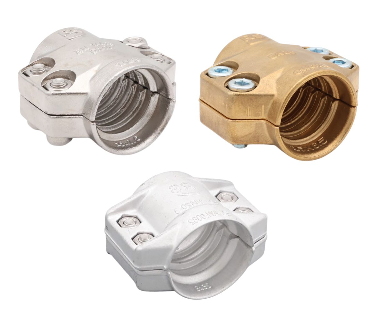 Groot assortiment hoogwaardige RVS klemschalen voor de procesindustrie. Ontworpen voor gebruik in de voedingsmiddelenindustrie. Ontdek het assortiment