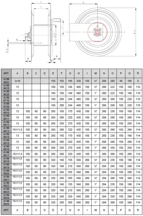 Slangoproller 9002-9620 AVM