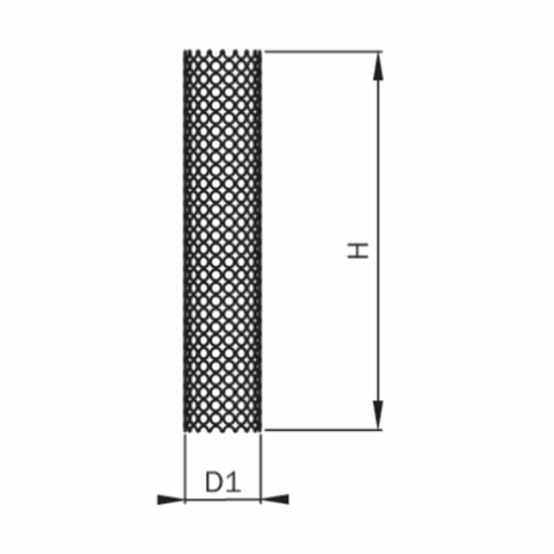 Filterinzetstuk voor vuilfilter, L-type, met gaten