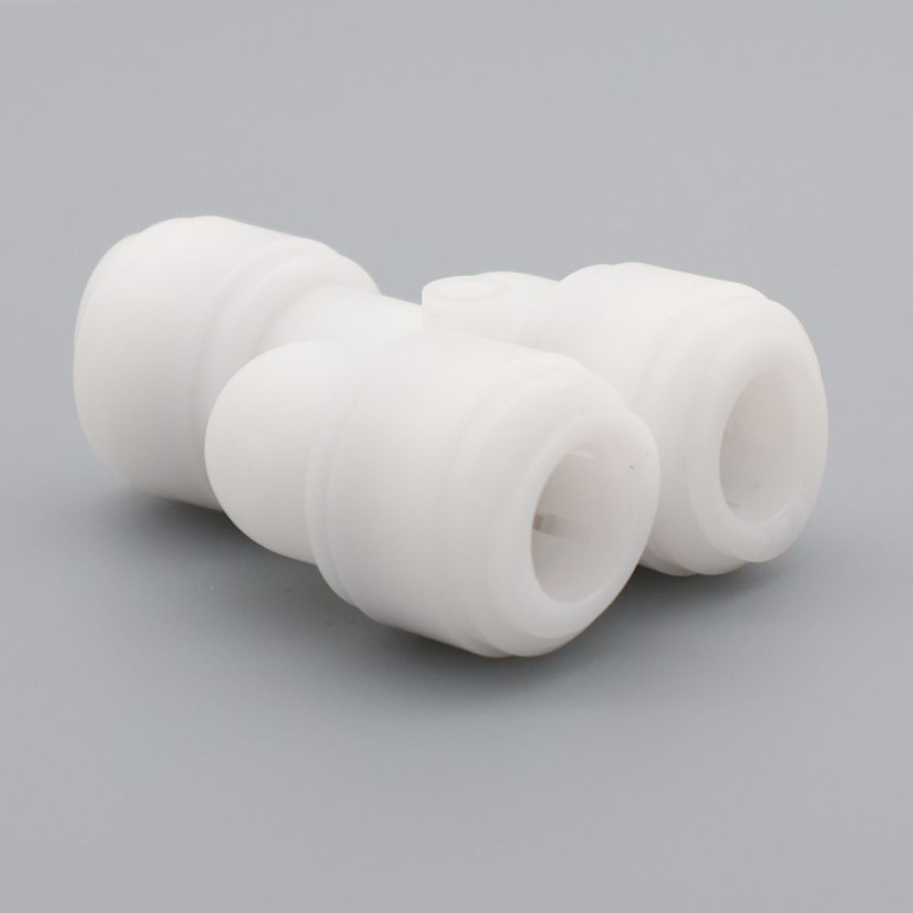 Push-in Y-koppeling gemaakt van polyoxymethyleen (POM), inclusief EPDM-pakking. Voldoet aan EC 1935/2004. Lange levensduur en hoge hygiënestandaard. Bestel hier!