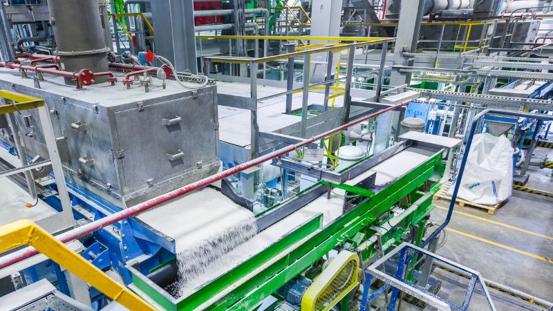 Fabriek voor de productie van rubber