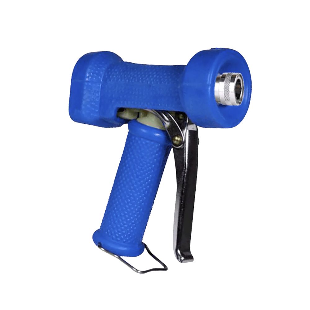 Krachtig industriepistool in zware uitvoering met 1/2” BSP-nippel voor reiniging tot 12 bar. Roestvrijstalen handgreep en messing onderdelen. Bestand tegen 50 °C. Bestel hier!