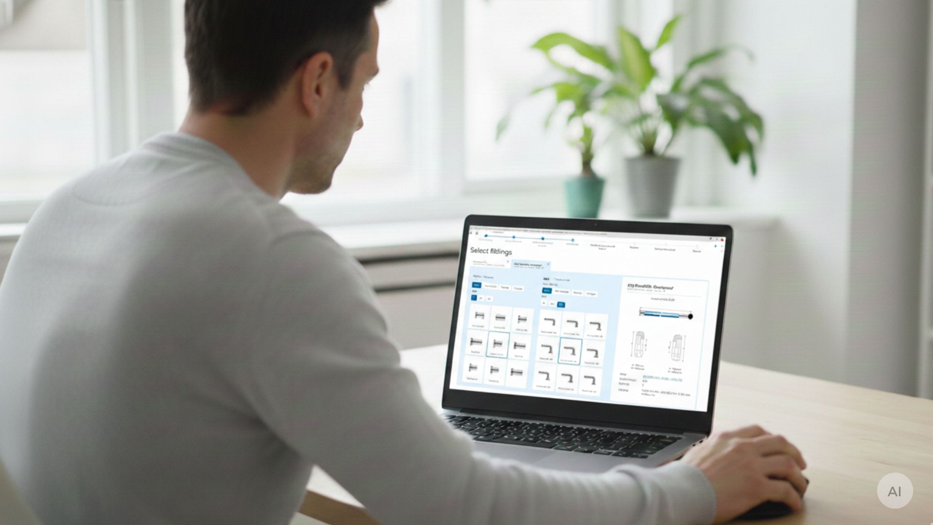 Man gebruikt de online slangconfigurator