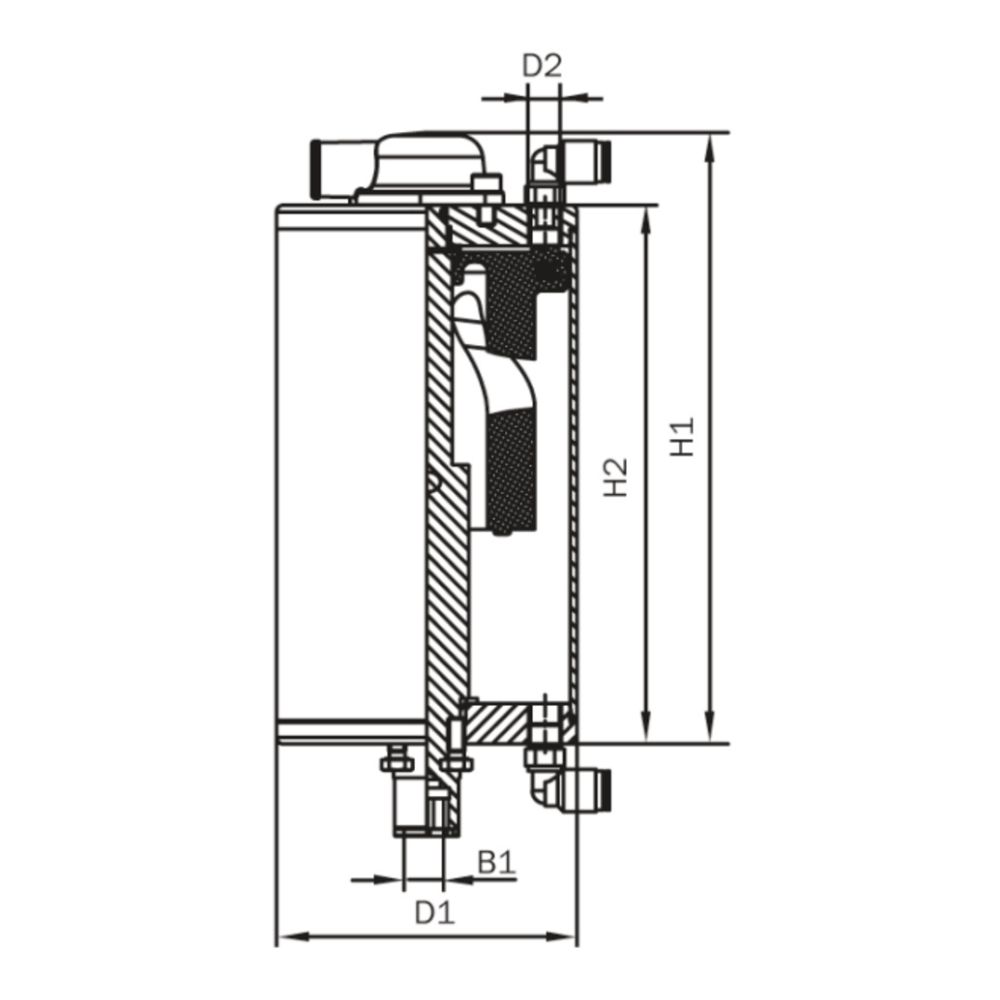Actuator voor AWH-vlinderklep, lucht/lucht